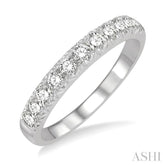1/2 ctw 11 Stone Round Cut Diamond Wedding Band in Platinum